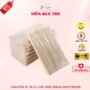 Sỉ 500G- 1 KG Xiên Que Tre Loại Dày Cứng Cáp Dùng Làm Thân Hoa,Cắm Hoa,Giỏ Trái Cây, Đồ Handmade